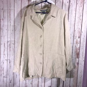 Jessica Holbrook Easycare Jacket Size 1X Beige